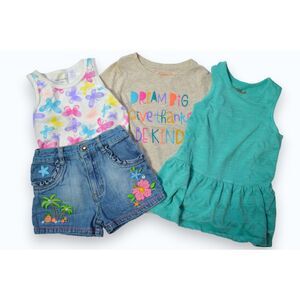 2T Girls Shorts and Shirts Outfits and Dress Lot, Cat and Jack